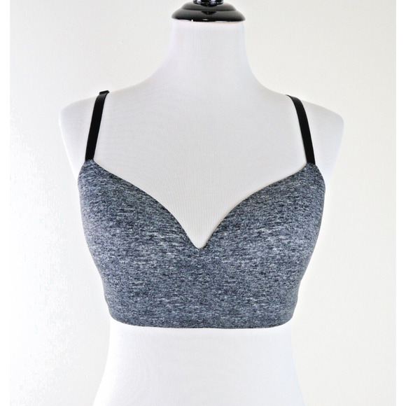 Soma 38B Enbliss Luxe Wireless Bra Lace J Hook Convertible Back Gray - Picture 2 of 9